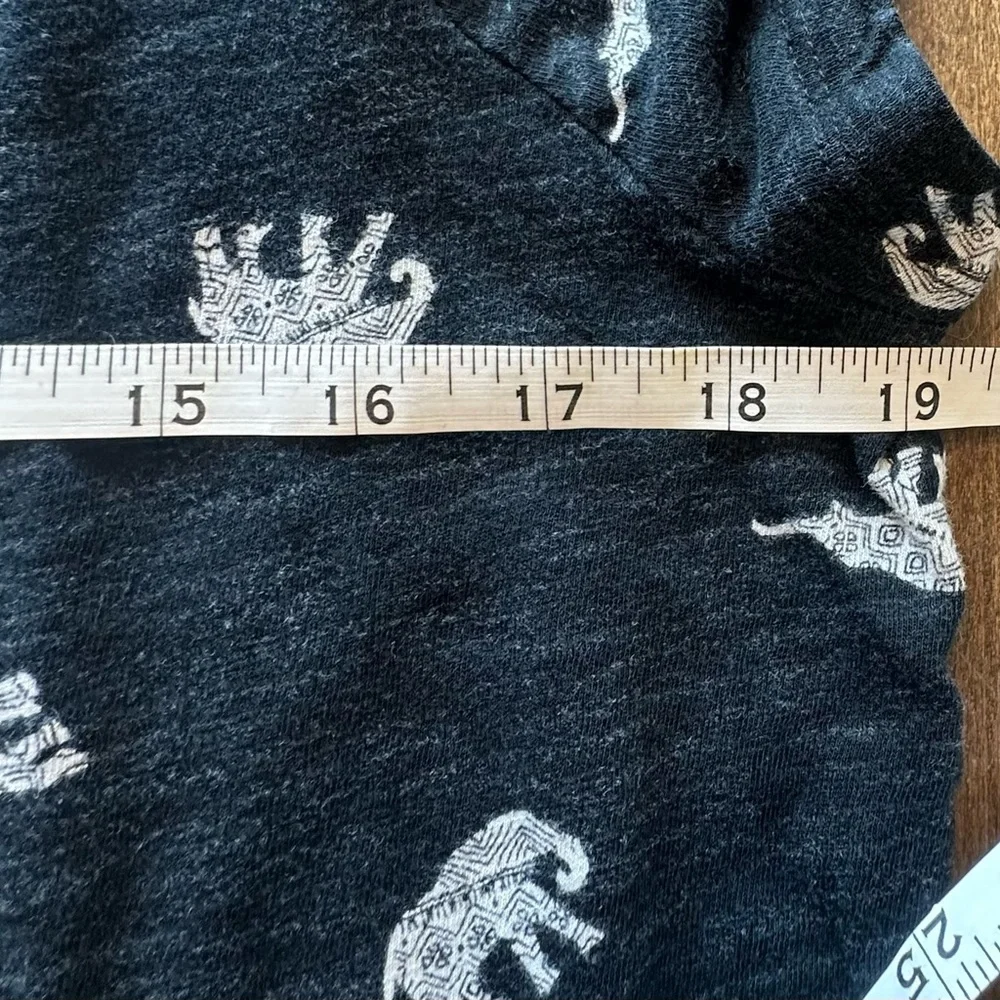 Mudd Charcoal Tee with Elephant Pattern - Picture 5 of 6